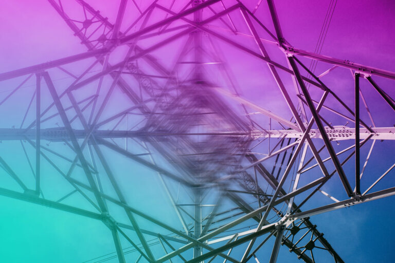 Pylon and electrical power lines.