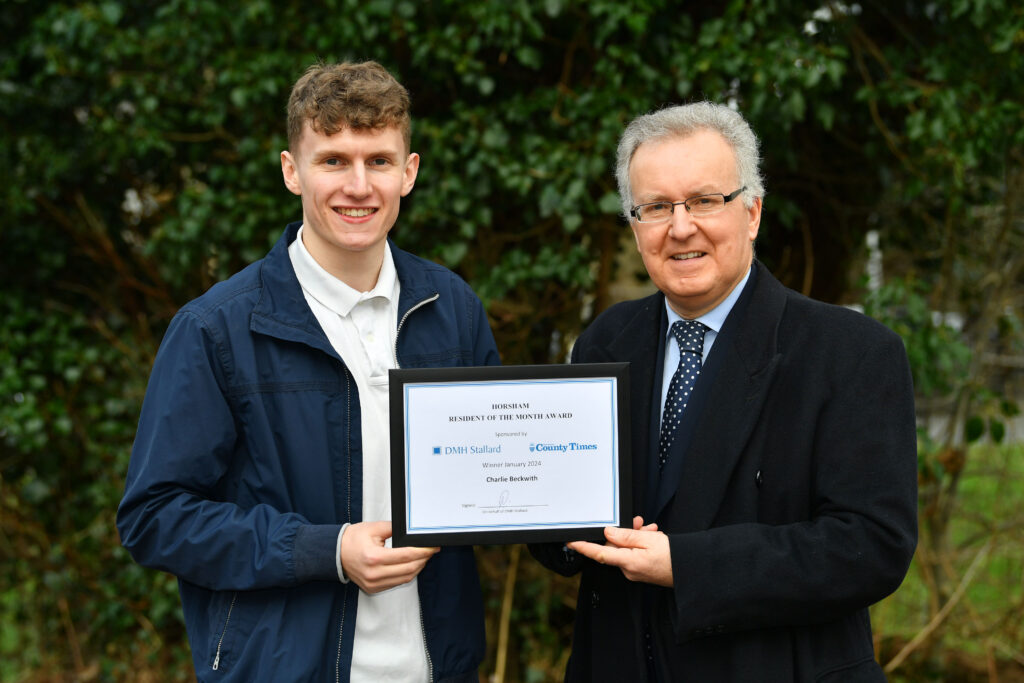 Resident of the Month, Horsham, January 2024, Charlie Beckwith
