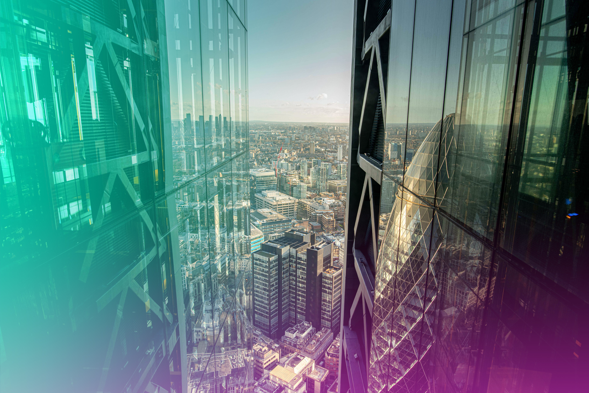 Building reflection in City of London.