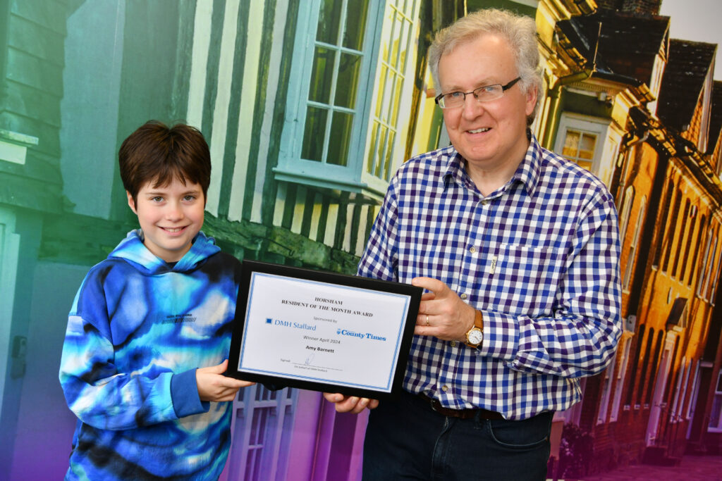 Horsham Resident of the Month, Amy Barnett with Family Law Partner, Nigel Winter
