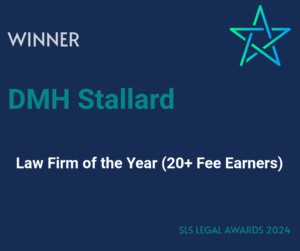 Surrey Law Society Legal Awards 2024 Winner of Law Firm of the Year (20+ Fee Earners) - DMH Stallard LLP