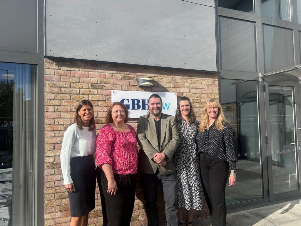 Leading Southeast law firm DMH Stallard has announced its merger with Godalming-based legal practice GBH Law. Photo includes Andrea Tishler, Director, Kathryn Shaw Director, Richard Pollins, Managing Partner of DMH Stallard, Kate Doody, Director and Helen Stone, Director